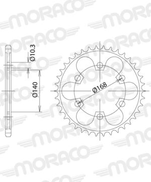 Couronne acier 525 41 dents BMW F650 GS 2008-2012 – Supersprox CI30841