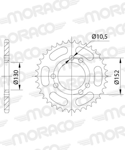 Couronne acier Pas 520 - 46 dents Cagiva Canyon 500 M100AA - Supersprox (CK50046)