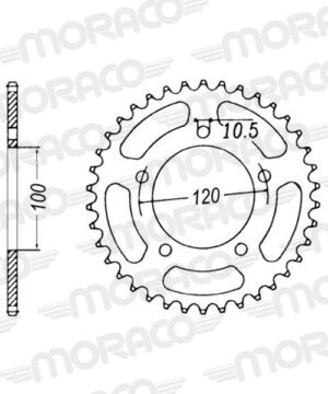 Couronne acier 47 dents – Pas 520 – Supersprox CK50347