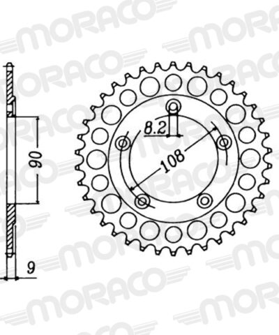 Couronne acier Pas 520 - 38 dents Ducati 750 Paso - Supersprox (CL60138)