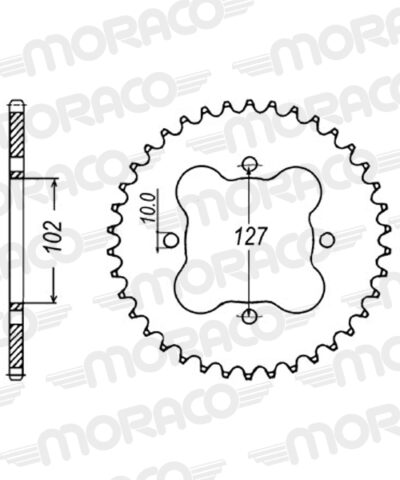 Couronne acier Pas 520 - 37 dents Polaris Predator 500 - Supersprox (CX40537)