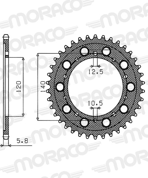 Couronne aluminium 48 dents pas 520 pour KTM, Honda, Husqvarna – Supersprox AF60548