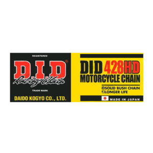 Chaîne renforcée 428 x 122 maillons – Honda CBF125 (2015-2020), Suzuki GSX-R/S 125, Yamaha TT125 – DID428HD RJ – DID