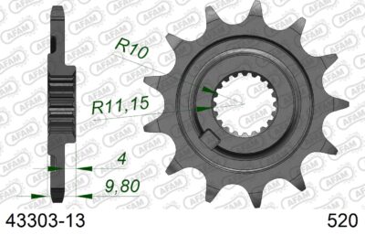 PIGNON #520 43303-13 - Pas 520 - 13 dents Sherco SE 125-R - AFAM