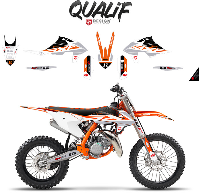 Kit déco pour KTM SX 65 (2019-2023) – UP Design – modèle Qualif