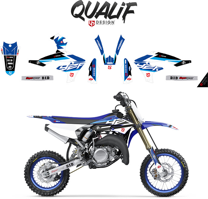 Kit déco motocross Yamaha YZ 65 (2018 à 2023) – UP Design Qualif Moto