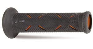 Poignées moto route ∅22-25 mm – Noir/Orange – Progrip 717 Soft Touch