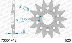 Pignon 520 12 dents – KTM Freeride 350/F (2012-2020) – AFAM 73301+12