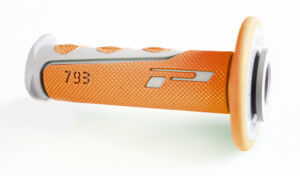Poignées moto MX Ø22-25 mm – Progrip 793 Gris/Orange