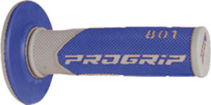 Poignées moto 22/25 mm – Progrip 801 Gris/Bleu – Double densité