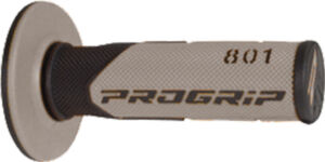 Poignées moto double densité Ø22/25 – Progrip 801 Noir/Gris