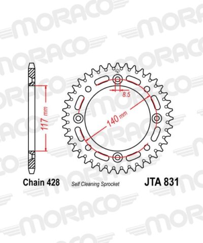 Couronne aluminium 46 dents - Supersprox (AD10846)