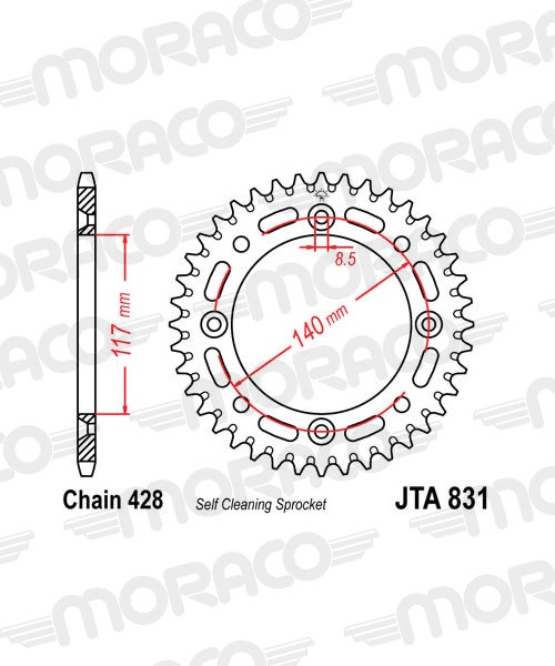 Couronne aluminium 46 dents KTM Husqvarna Honda – Supersprox AD10846