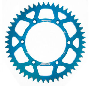 Couronne aluminium compétition KTM Husqvarna Honda – Supersprox RAL-245:54-BLU