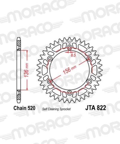 Couronne aluminium 53 dents Husqvarna TC449 A600AA - Supersprox (AF20653)