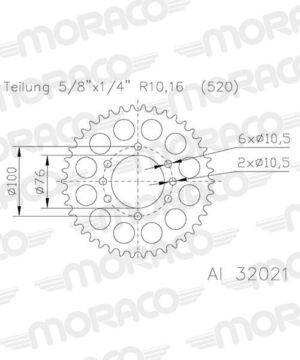 Couronne aluminium 45 dents Suzuki GSF1200 Bandit 1995–2005 – Supersprox AF40145