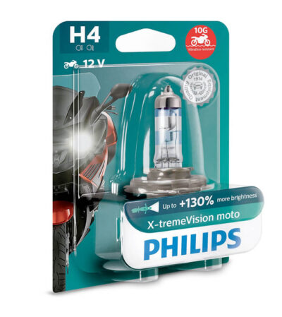 Ampoule H4 - X-Treme Vision Moto 12 V -  60/65 W - P43t-38 (12342XVB1) - Philips