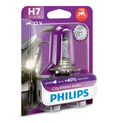 Ampoule H7 - City Moto Vision 12 V -  55 W - PX26d (12972CMVB1) - Philips