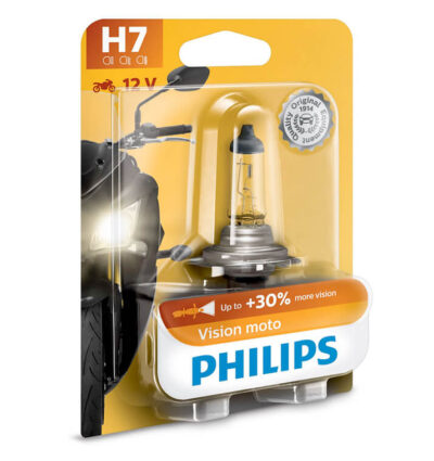 Ampoule H7 - Vision Moto  12 V -  55 W - PX26d (12972PRBW) - Philips