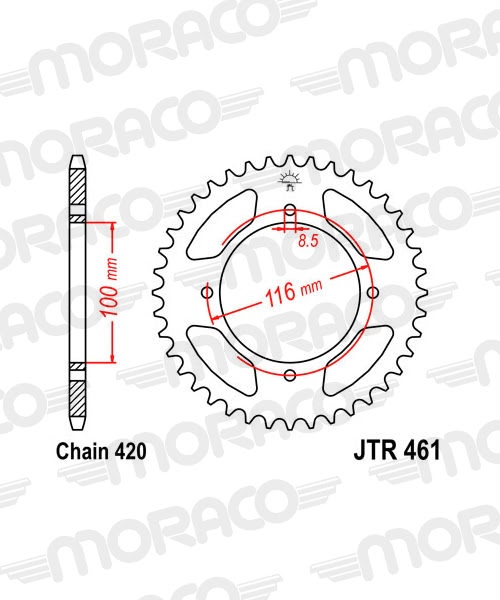 Couronne acier 53 dents moto – Supersprox CG10453
