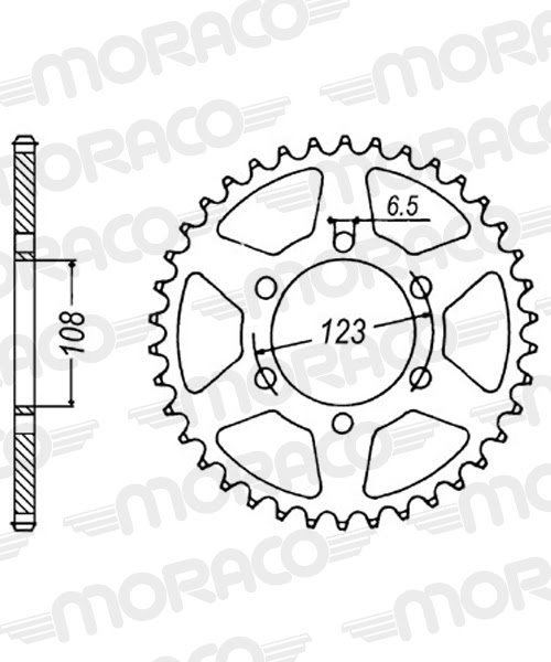 Couronne acier 420 52 dents moto – Supersprox CK10252