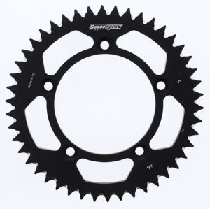 Couronne aluminium 46 dents KTM SX60 SX65 (1998-2001) – Supersprox RAL-4:46-BLK#51-13025-46