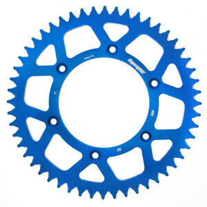 Couronne aluminium 52 dents Gas Gas EC250 à EC450 / KTM / Husqvarna 1990–2024 – Supersprox RAL-990:52-BLU