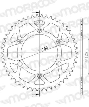 Couronne – Beta 350RR Enduro (2013-2024) – 50 dents – Supersprox CA212SN50