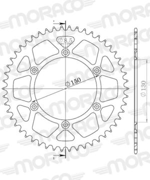 Couronne 48 dents – Fantic XX 125 2021-2024 / Yamaha YZ125 / Honda XR – Supersprox CA304SN48