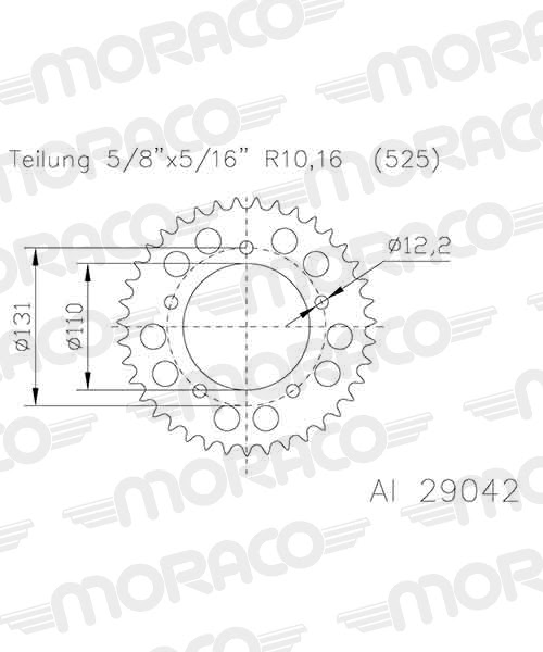 Couronne aluminium 46 dents Supersprox AJ70046 – Compatible KTM, Honda, Husqvarna