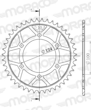 Couronne 38 dents Ducati ST4s / Supersport 1000 2001-2005 Supersprox Stealth Or