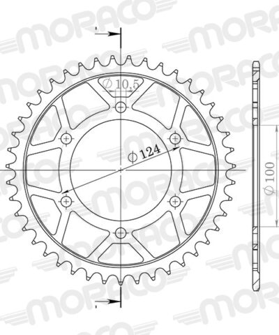 Couronne Stealth 38 dents - Or Ducati Sport Touring ST4s /ABS S200 - Supersprox