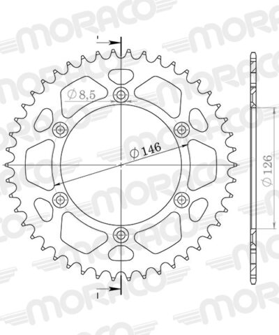 Couronne Stealth 49 dents - Noir Suzuki RM-Z 250 - Supersprox (CE203SN49)