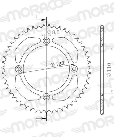 Couronne Stealth 46 dents - Noir Gas Gas MC85 14/17 pouces - Supersprox