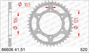 Couronne acier 51 dents Triumph Trident 660 (2021–2023) – Supersprox 86606-51