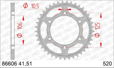 Couronne 86606-51 (51 dents) Triumph Trident 660 - Supersprox