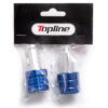 Embouts de Guidon Alu 13-17MM Bleu - Topline