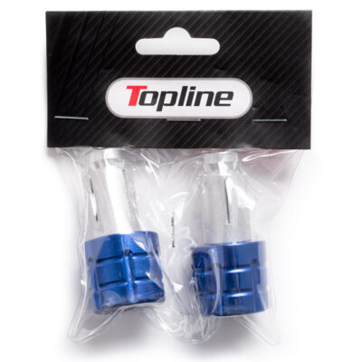 Embouts de Guidon Alu 13-17MM Bleu - Topline