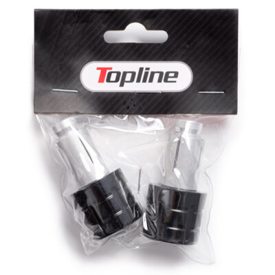 Embouts de Guidon Alu 13-17MM Noir - Topline