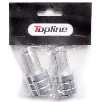 Embouts de Guidon Alu 13-17MM Silver - Topline