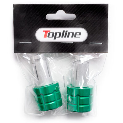 Embouts de Guidon Alu 13-17MM Vert - Topline