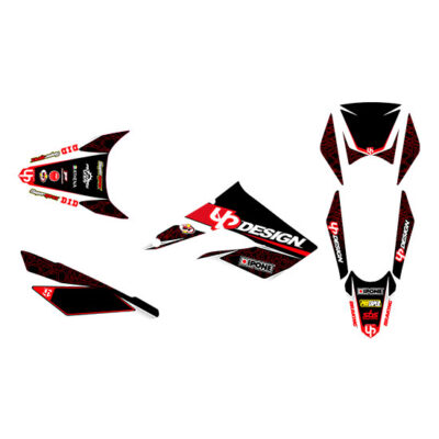 Kit Deco DRAFT DERBI DRD XTREME 11->16 noir-rou - UP