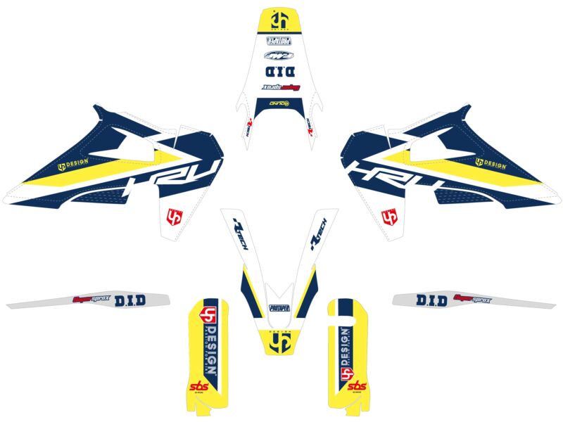 Kit déco moto Husqvarna FC 250/350/450 (2019-2023) – UP ROUND Blanc