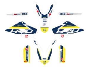 Kit déco moto Husqvarna TC 85 2015–2017 – UP ROUND blanc
