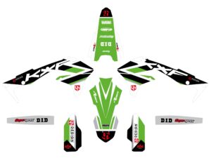 Kit déco Kawasaki KX450 F 2012 – Vinyle Round Vert – UP Design