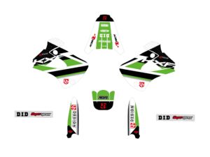 Kit déco motocross – Kawasaki KX 85 (2014-2021) – UP – ROUND Vert