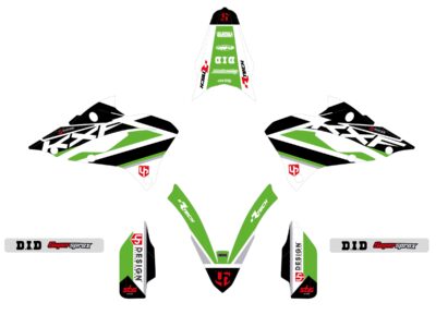 Kit Déco ROUND KAWASAKI KX 85 (2022-2022) Vert - UP