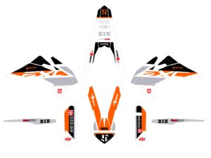 Kit déco KTM EXC / EXC-F 125 à 530 (2008-2011) – UP ROUND Orange