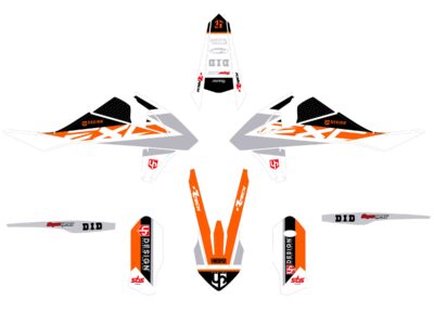 Kit Déco ROUND KTM EXC / EXC-F (2014-2015) Orange - UP