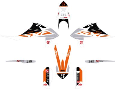 Kit Déco ROUND KTM EXC / EXC-F (2020-2022) Orange - UP